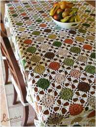 5款桌布桌墊鉤針圖解，有這麼美的桌布，我每餐能多吃一碗飯