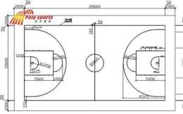 標準籃球場施工劃線規則